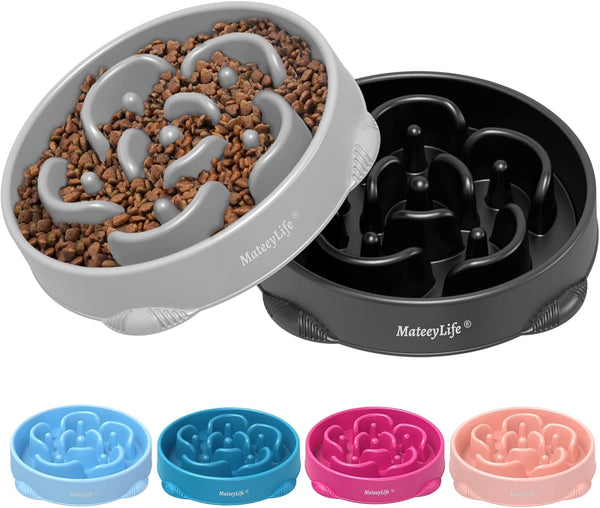 Mateeylife 2-Pack Slow Feeder Dog Bowls, 2 Cups, Dog Puzzle Feeder Bowl | Food-Contact Safe, Dishwasher Safe, Non-Slip Base, Maze Design, for Fast Eaters, for Dogs and Cats, Daily Mealtimes26