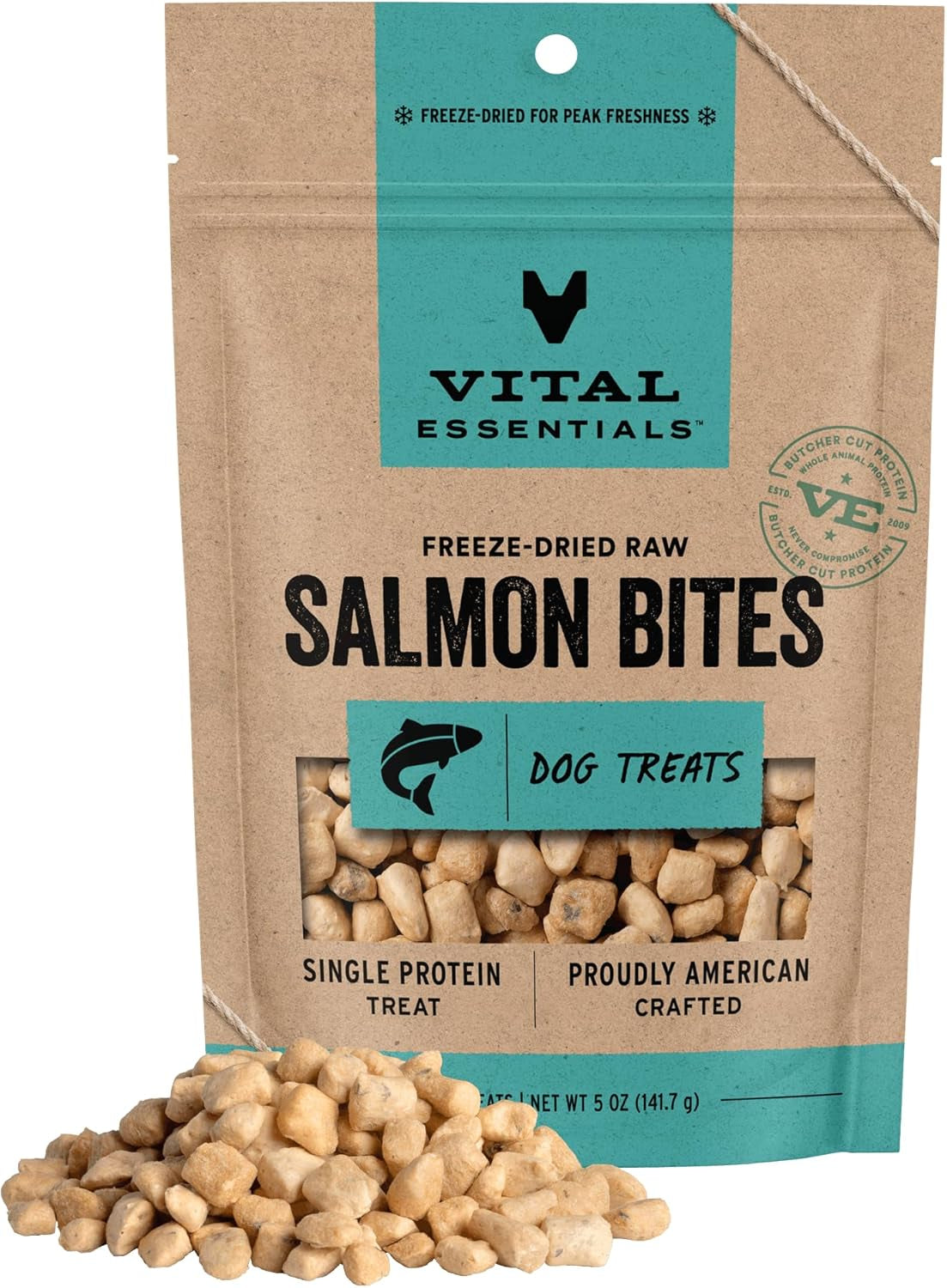 vital-essentials-freeze-dried-dog-treats-salmon-bites-2-5-oz-bag-single-animal-protein-premium-quality-grain-free-training-treats-usa-made-with-u-s-globally-sourced-ingredients