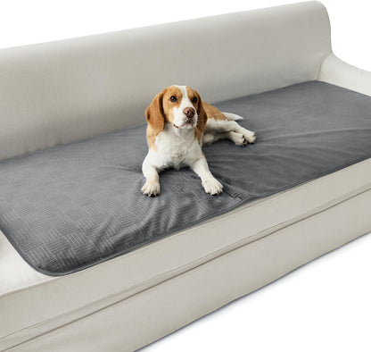 Bedsure Waterproof Couch Cover for Dogs Washable - Waterproof Blanket for Large Dogs Couch Sofa Bed Cozy, Lightweight Furniture Protector for Pet Cat Quick Drying, Ash Grey, 52X82In35
