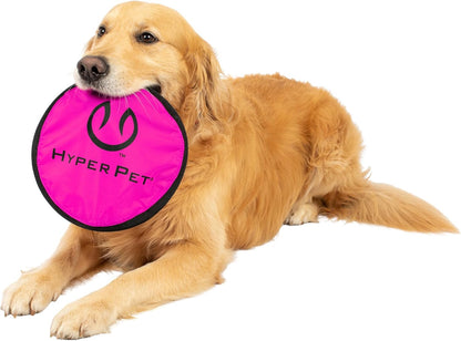 Hyper Pet Flippy Flopper Flying Disc Soft Dog Toy 9 Inch, Floats, 2 Pack | Safe on Teeth for All Breeds, Stays on the Water Surface for Pool and Lake Fetch Games, Colors May Vary with Every Order10