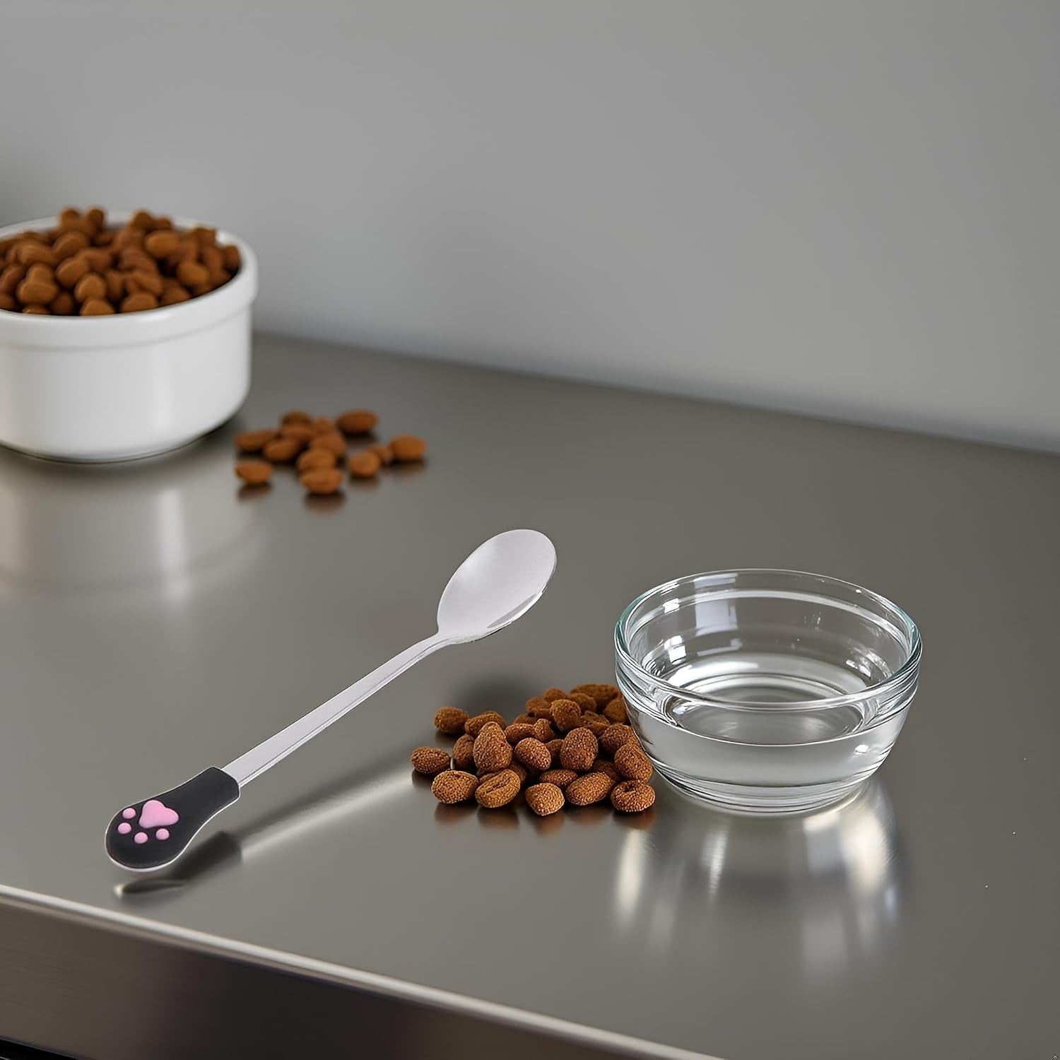 silver-pet-food-spoon-stainless-steel-spoon-anti-slip-silicone-handle-can-cute-for-pets-dogs-food-storage-feeding-and-watering-supplies