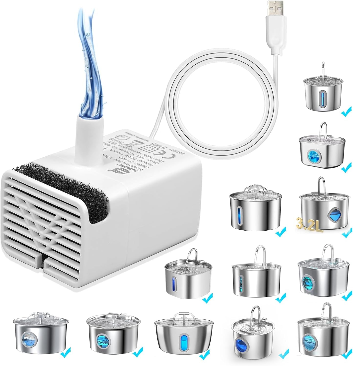 cat-water-fountain-pump-replacement-jy-830-submersible-motor-cat-fountain-pump-replacement-fountains-pump-for-stainless-steel-cat-dispenser-ultra-quiet-dog-drinking-fountain-pump