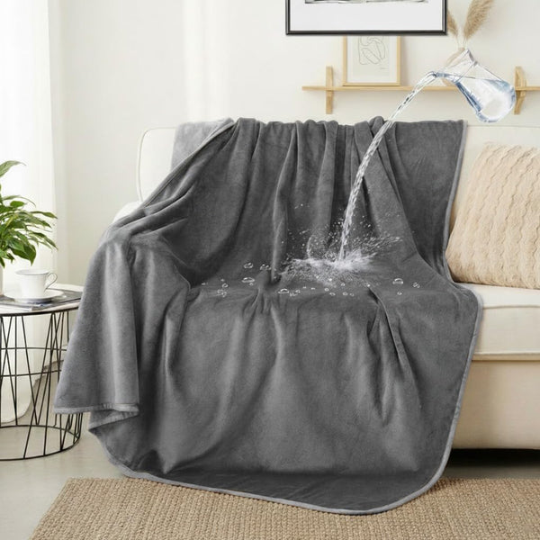 Washable Waterproof Dog Blankets for Large Dogs, 50"X60" Black | Soft Fluffy Pet Blanket for Couch Sofa Car Crate, Bed Furniture Protector, Reversible Sherpa Fleece Dog Blanket, Paw Pattern8