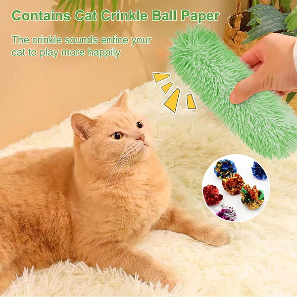 Rishoesu 3 Pcs Interactive Cat Toys Cat Pillows, Soft and Durable Crinkle Sound Catnip Toys, for Indoor Cats Funny Kitten Toys Exercise2