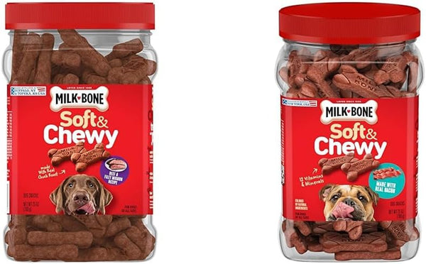 Milk-Bone Soft & Chewy Dog Treats, Made with Real Beef & Filet Mignon, 25 Ounce Canister22