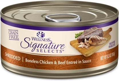 Wellness CORE Signature Selects Flaked Adult Canned Wet Cat Food, Natural, Protein Rich, Grain Free, Skipjack Tuna and Wild Salmon Entrée Recipe, 2.8 Oz, Pack of 12 Cans11