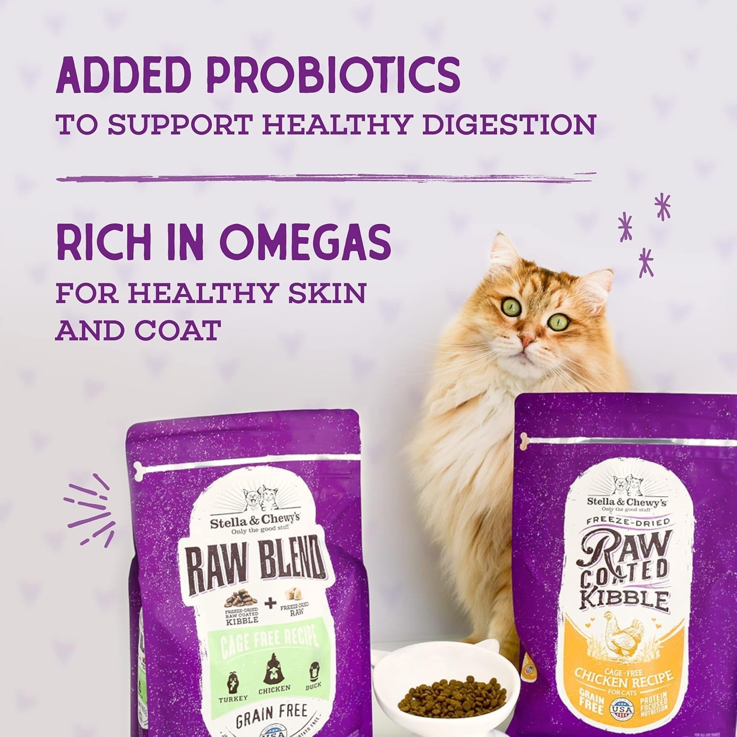 stella-chewys-raw-coated-cat-food-high-protein-grain-free-kibble-with-cage-free-chicken-premium-digestive-support-with-probiotics-natural-small-kibble-perfect-for-picky-eaters-2-5lb-bag