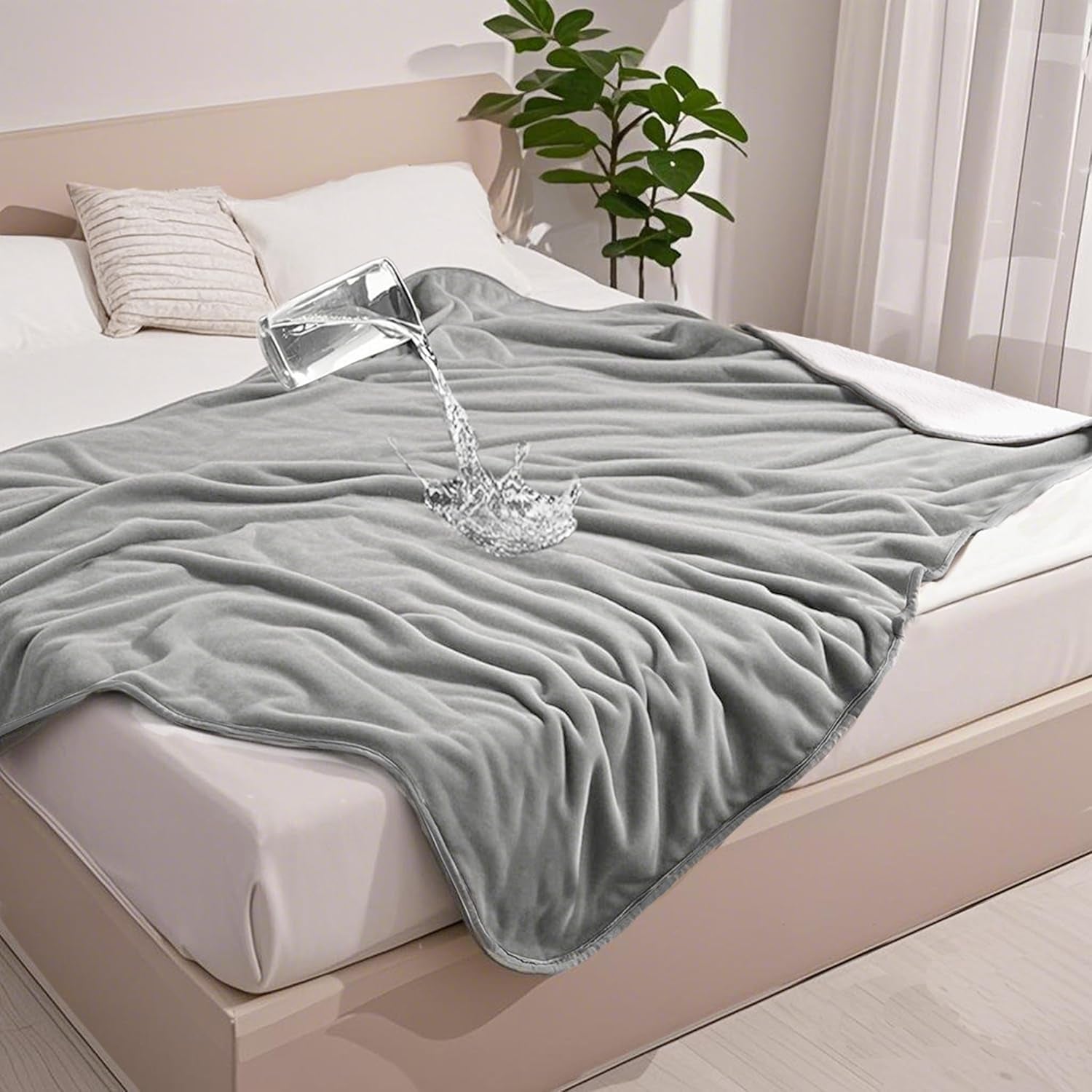 gogobunny-waterproof-bed-blanket-reversible-sherpa-fleece-throw-blanket-for-dog-puppy-cat-furniture-cover-protects-bed-couch-sofa-from-liquid-pee-and-pet-fur-dark-purple-50x60-inches