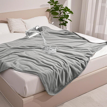 Gogobunny Waterproof Bed Blanket, Reversible Sherpa Fleece Throw Blanket for Dog Puppy Cat, Furniture Cover Protects Bed Couch Sofa from Liquid Pee and Pet Fur (Dark Purple, 50X60 Inches)21
