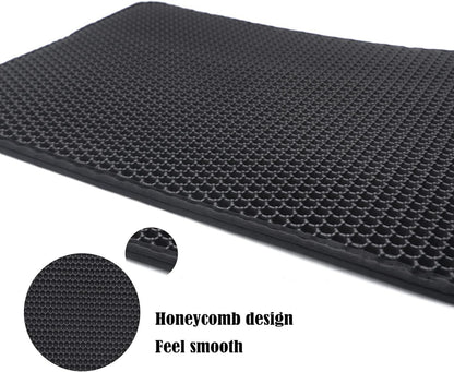 Hongk- Pet Supplies Cats Litter & Housebreaking 60X45 Black Cat Litter Mat Double Layer Pad Trapper Folding Pad EVA Foam Rubber5