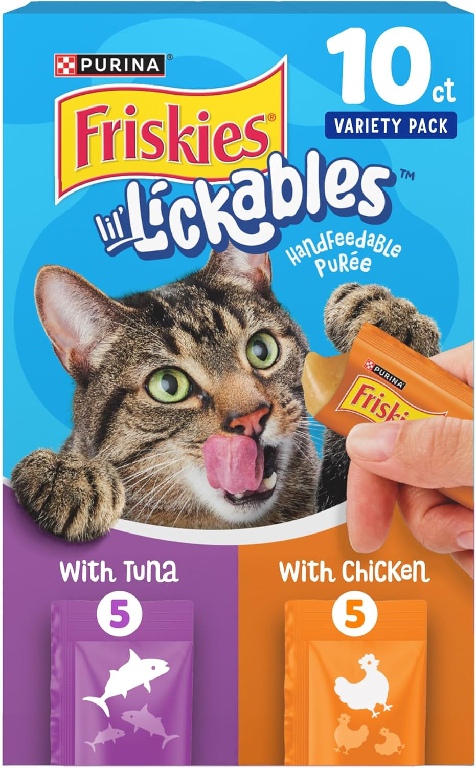 purina-friskies-lil-lickables-with-chicken-or-tuna-variety-pack-lickable-cat-treats-5-oz-pack-of-10