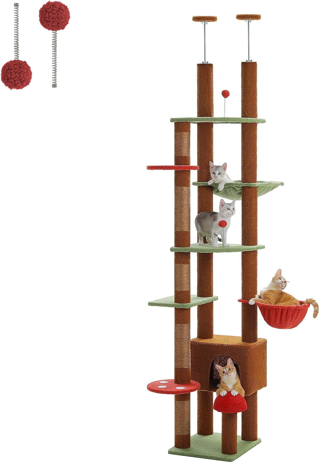 petepela-cat-tree-for-indoor-cats-34-6-small-cat-tower-with-scratching-posts-2-condos-scratching-ramp-dangling-toys-cat-play-house-for-kittens-and-small-cats-compact-tower-with-thick-sisal-posts-2-condos-dangling-toys-a-cozy-top-bed-for-kittens-small-cats
