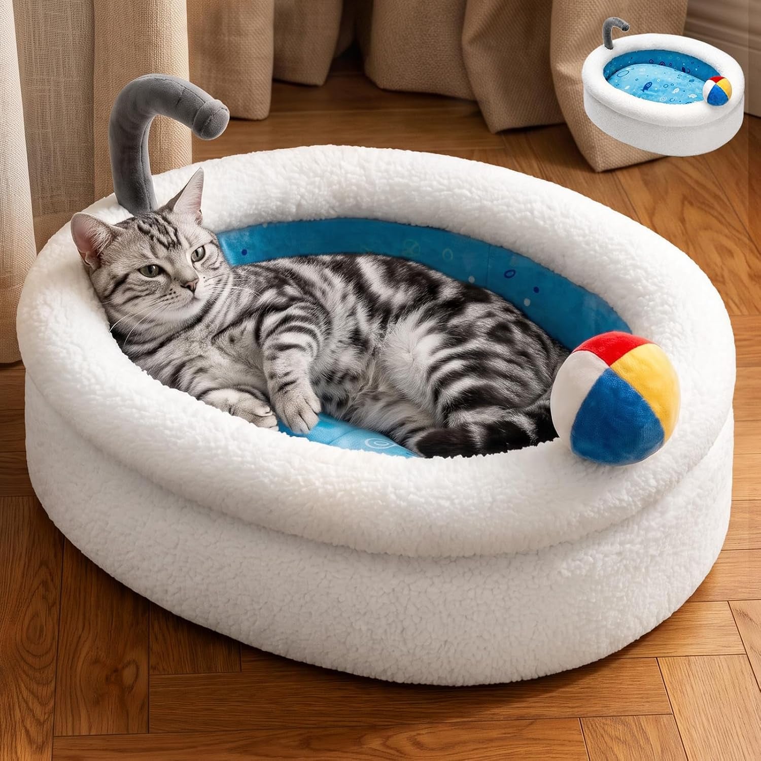 sushi-cat-bed-calming-small-dog-bed-21in-washable-anti-anxiety-cuddler-bed-for-kitten-puppy-ultra-soft-plush-fur-non-slip-bottom-machine-washable-cushion-pet-bed
