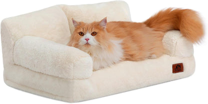 Hollypet Small Dog Large Cat Bed Puppy Couch Beds for Pets up to 25 Lbs | Fluffy Dog Cat Couch Plush Soft Warming Pets Beds with Machine Washable Cover and Non-Slip Bottom26