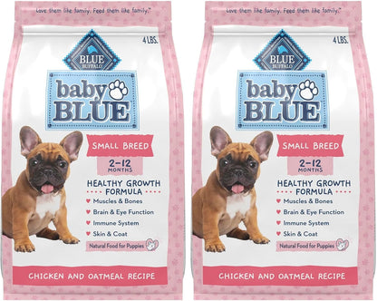 Blue Buffalo Baby Blue Natural Small Breed Puppy Dry Dog Food, Healthy Growth Formula with DHA, Chicken and Oatmeal Recipe, 4-Lb Bag12