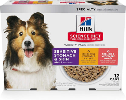 Hill'S Science Diet Sensitive Stomach & Skin Wet Dog Food | #1 Veterinarian Recommended, Adult Formula, Turkey & Rice, 12.5 Oz. Cans, 12-Pack17
