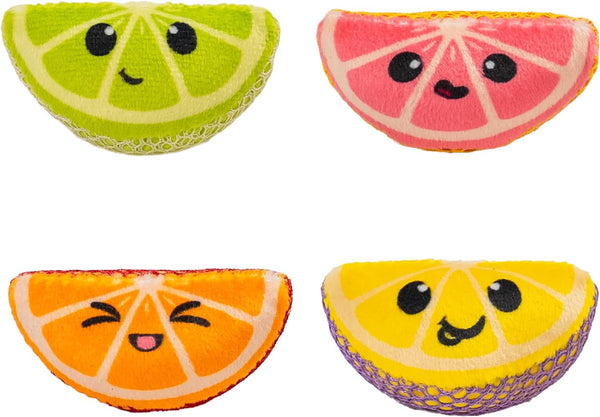 Catstages Dental Fruit Wedges 4 Pk, Soft and Textured Catnip Chew Toys That Help Clean Teeth, Multicolored1