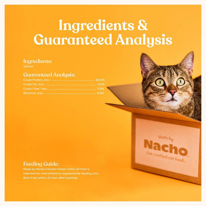 Made by Nacho Freeze-Dried Cat Treats - Healthy, Limited Ingredient Cat Treats - High Protein, Nutrient-Rich Crunchy Treats. (Wild Alaskan Salmon (.7 Oz))5