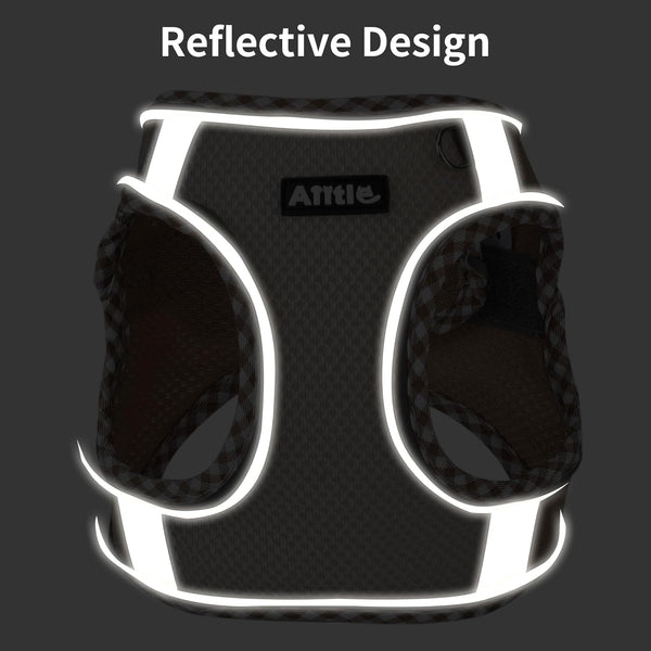 AIITLE Tiny Dog Harness - Lightweight Mesh Step-In Vest for Puppy, Reflective & Escape-Proof Design with High-Stick Magic Tape - Indoor/Outdoor Use for Chihuahua, Maltese, Shih Tzu(Brown-Beige, XXXS)7