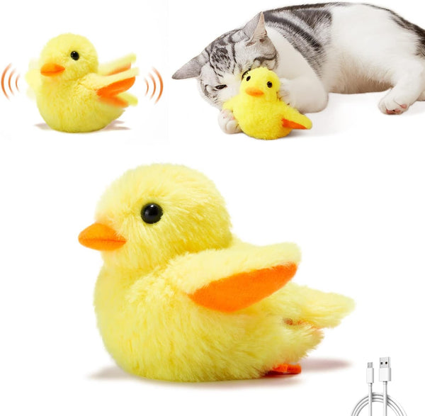 Potaroma Cat Toys Rechargeable Flapping Bird Sparrow, Lifelike Chirp Tweet, Touch Activated Kitten Toy Interactive Cat Exercise Toys for All Breeds Cat Kicker Catnip Toys 4.0 Inches | Touch Activated, Interactive Kitten Exercise for All Breeds with Catnip, 4.0 Inches8