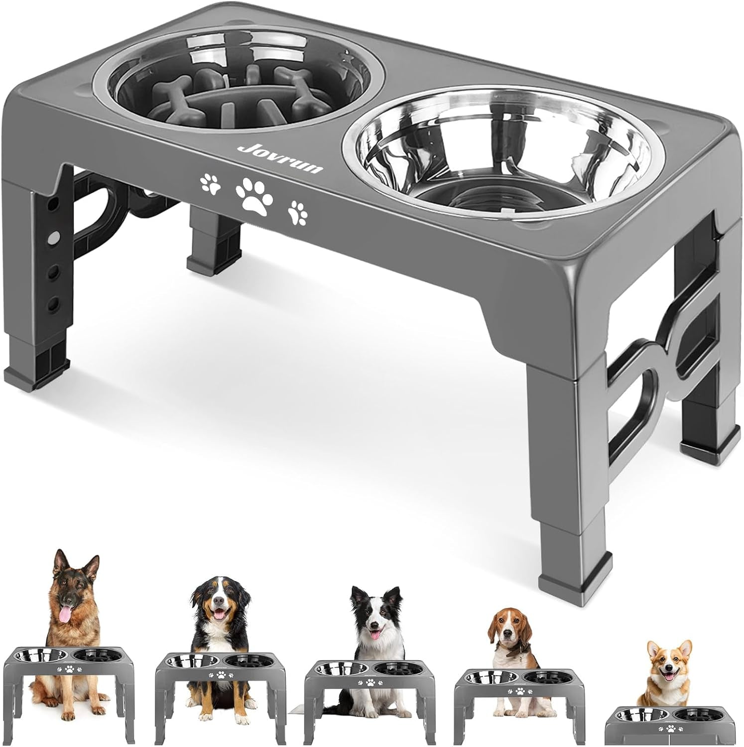 jovrun-elevated-dog-bowls-for-medium-large-size-dogs-non-slip-dog-feeder-with-1-stainless-steel-dishes-1-slow-feeder-bowl-5-heights-adjustable-raised-bowls-to-3-15-8-66-9-84-11-02-12-2