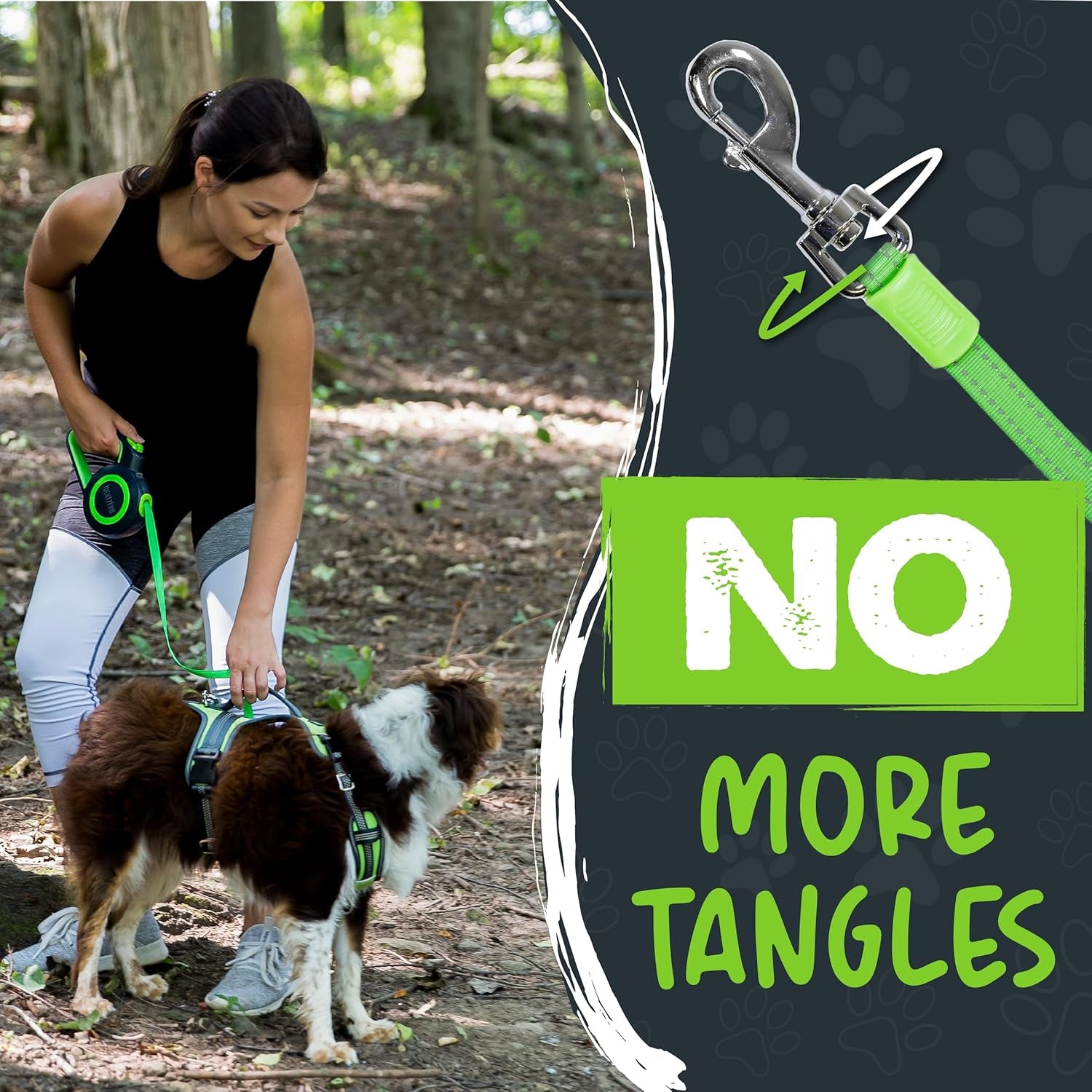 mighty-paw-retractable-dog-leash-2-0-16-ft-for-medium-dogs-heavy-duty-reflective-nylon-tape-tangle-free-swivel-clip-one-touch-quick-lock-brake-reflective-ring-anti-slip-handle