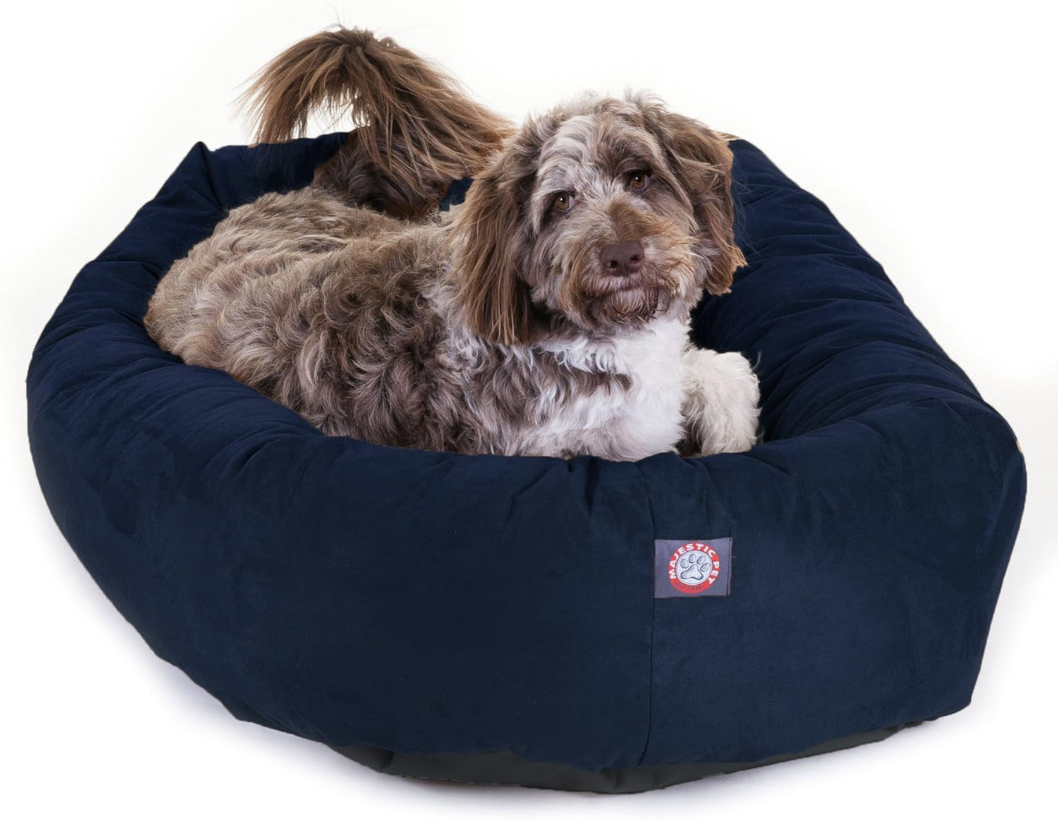 majestic-pet-32-inch-suede-calming-dog-bed-washable-cozy-soft-round-dog-bed-with-spine-support-for-dogs-to-rest-their-head-fluffy-donut-dog-bed-32x23x7-inch-round-pet-bed-medium-sage