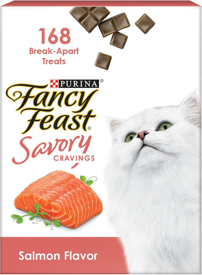Fancy Feast Purina Limited Ingredient Cat Treats, Savory Cravings Salmon Flavor - 3 Oz. Box (Pack of 2)12