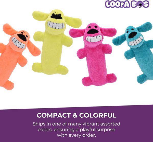 Multipet Original Loofa Dog Plush Toy - Squeaky Toy for All Dogs - Extra Soft Plush - Stuffed Animal Dog Toys for Playing (1 Count, 6”, Random Color Surprise)4