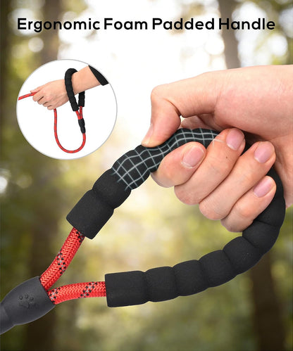 Tagme Slip Lead for Dogs, No Pull Training Leash, Padded Handle (Hot Pink) | Braided Climbing Rope, Reflective Stitching, 6 Ft, Fits Small to Large Dogs up to 250 Lbs, Cushioned Grip, No Leash Burn6