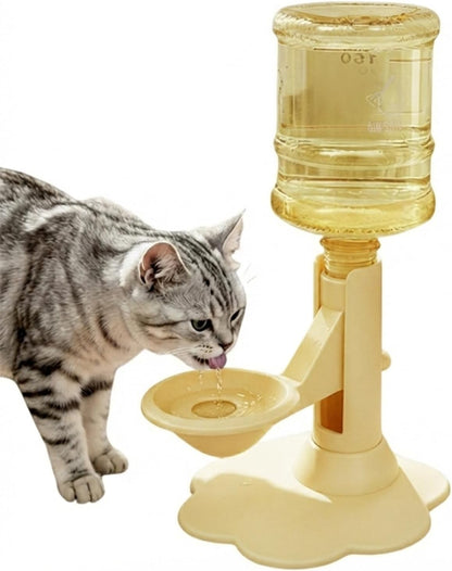 Cat Water Dispenser Stand – Spill-Proof Pet Water Bowl Adjustable Elevated Stand, Automatic Water Renewal, Detachable Easy Clean, Indoor Outdoor Use (Blue,Base+Bottle)9