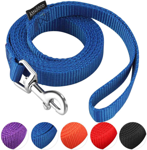 AMAGOOD 6 FT Puppy/Leash, Strong Traditional Style with Easy to Use Collar Hook, Great for Small, Medium and Large Dogs (5/8In X 6 Ft, Purple)18