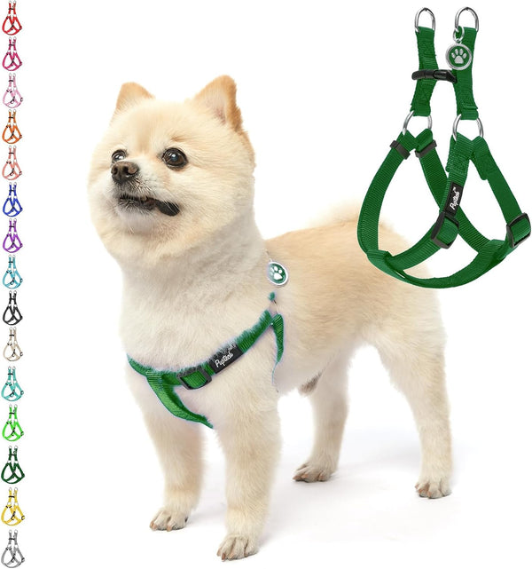 PUPTECK No Pull Dog Harness Soft Adjustable Basic Nylon Step in Puppy Vest Outdoor Walking with ID Tag35