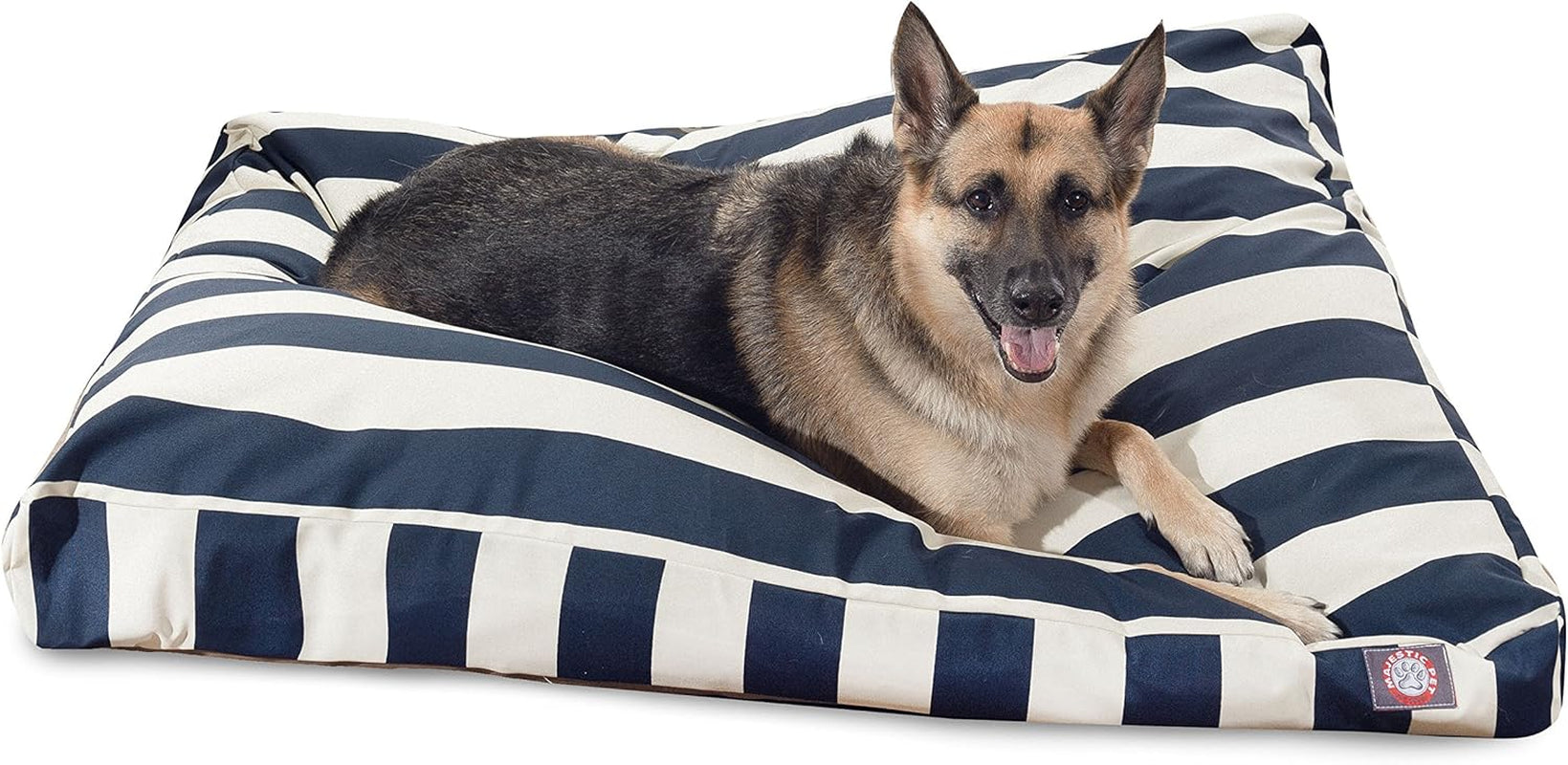 majestic-pet-stripes-rectangle-medium-dog-bed-washable-non-slip-comfy-pet-bed-dog-crate-bed-with-removable-washable-cover-dog-kennel-bed-for-sleeping-polyester-fiber-medium-black