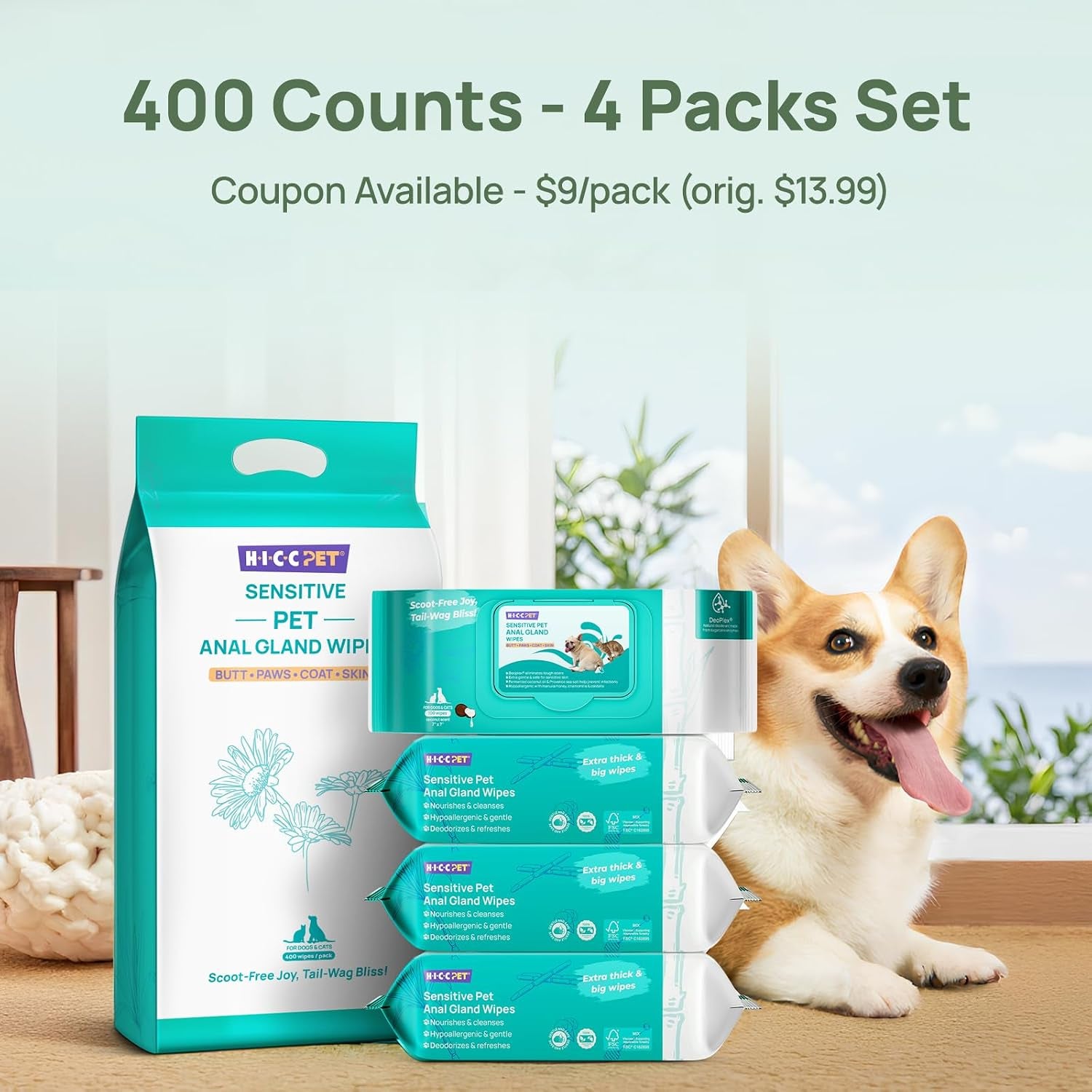 hicc-pet-rear-end-external-anal-area-cleaning-deodorizing-wipes-hydrating-nourish-fur-dogs-cats-grooming-wipes-for-daily-cleaning