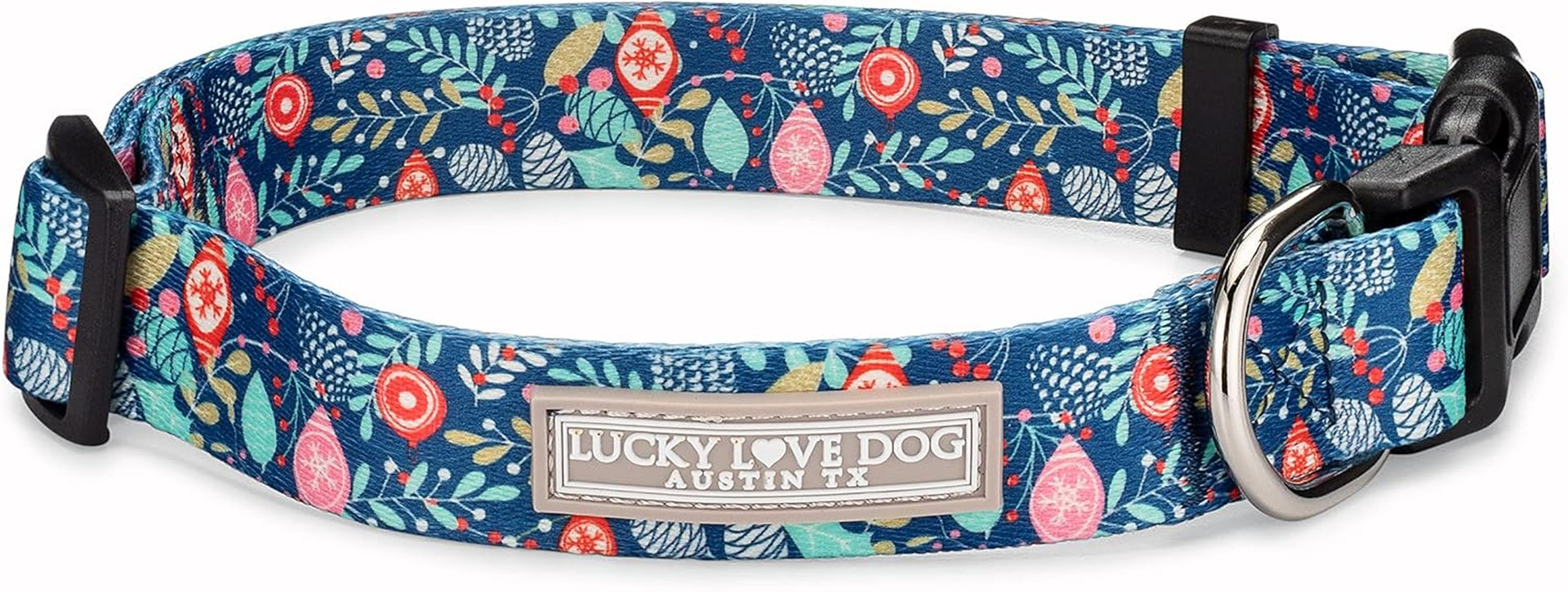 lucky-love-dog-easy-click-buckle-dog-collar-with-leash-set-combo-durable-comfortable-for-male-female-dogs-pet-collar-for-medium-dogs-secure-fit-blackbird-combo-medium
