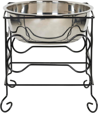 YML Wrought Iron Stand with Stainless Steel Dog Bowl, Large2