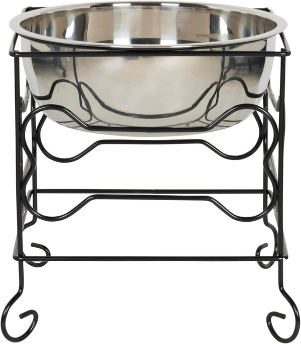 YML Wrought Iron Stand with Stainless Steel Dog Bowl, Large2