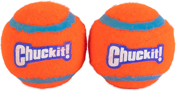 Chuckit! Dog Tennis Ball Dog Toy, Medium (2.5 Inch Diameter) for Dogs 20-60 Lbs, Pack of 412