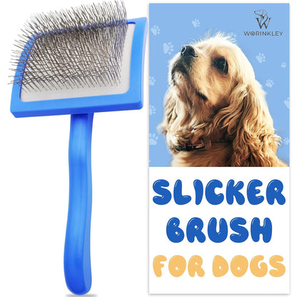 Slicker Brush for Dogs, Professional Pet Doodle Grooming Brushes for Goldendoodles, Labradoodles, Poodles - Long Pin Detangler for Dematting Dog Slicker Brush - Large7