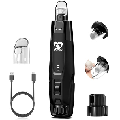 Casfuy New 6-Speed Dog Nail Grinder - 50% More Power Dog Nail Trimmers with 2 LED Lights Quiet 7H Running Time Electric Pet Nail Grinder File Toenail Grinder for Large Medium Small Dogs & Cats (DB)8
