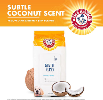 Arm & Hammer Puppy Grooming Wipes, Coconut Water, 100 Count | Paraben- and Sulfate-Free Formula with Coconut Water Gently Cleans Dogs and Puppies between Baths3