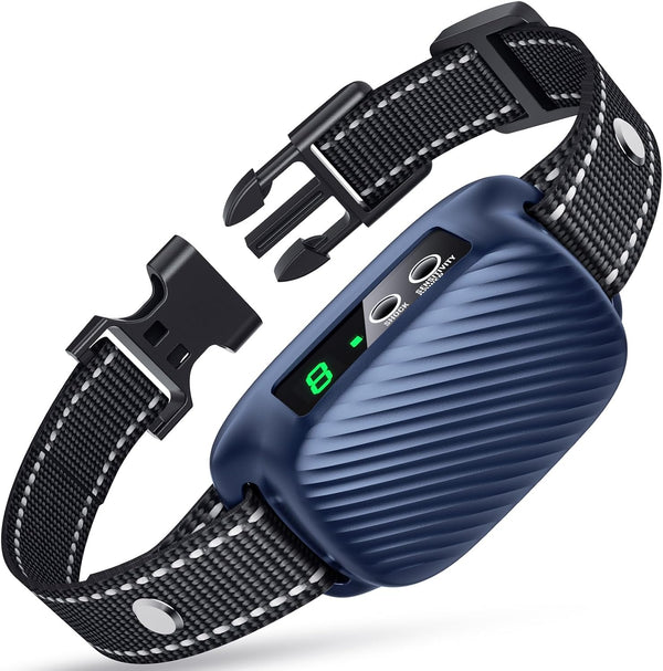 Dog Bark Collar, Automatic Bark Collar with 8 Sensitivity Levels,Smart Waterproof No Bark Collar with Beep Vibration Modes, Rechargeable anti Barking Collars for Large Medium Dogs-K041