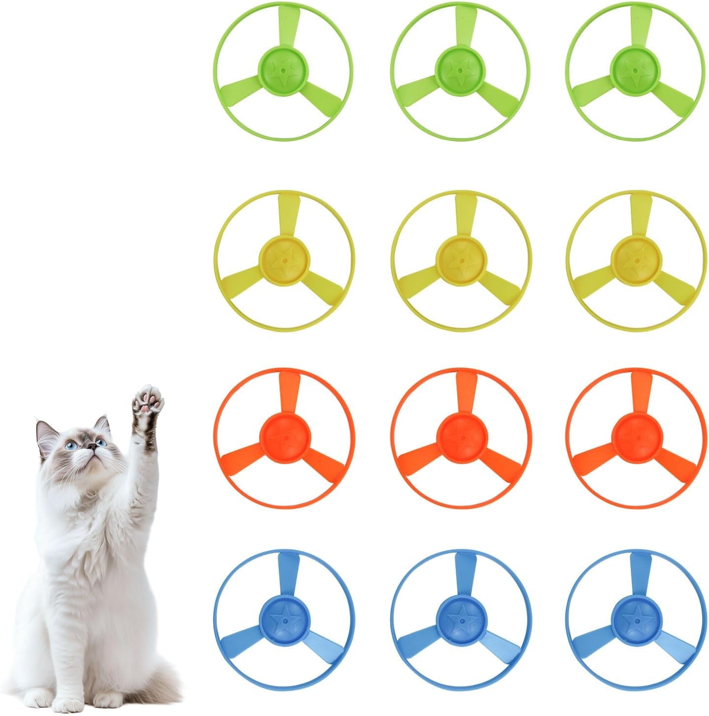 andiker-cat-fetch-toy-interactive-kitten-flying-disc-launcher-toy-with-5-colorful-flying-propellers-for-cat-enrichment-flying-saucer-toy-for-cats-for-training-and-chasing-blue