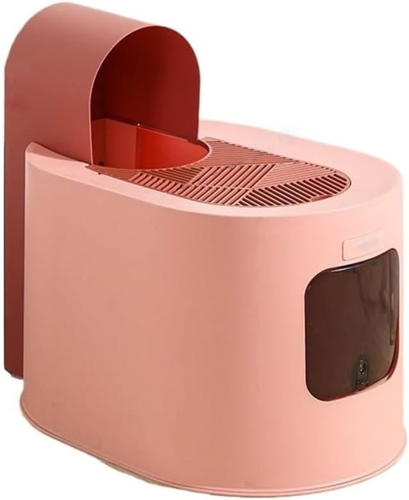 pet-supplies-large-hooded-cat-litter-box-with-lid-anti-splash-easy-clean-traybrown