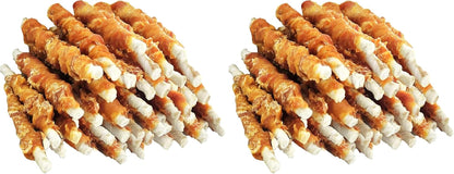 MON2SUN Dog Treats, 5 Inch Chicken Wrapped Rawhide Sticks, 14.11 Oz | Long-Lasting Chew Engagement, Dental-Friendly Chewing Support, Sized for Puppies and Small Dogs15