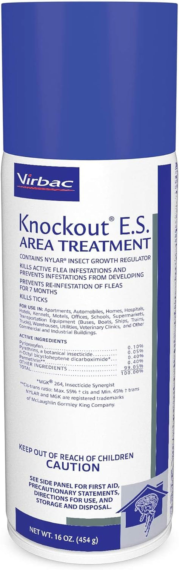 Virbac Knockout ES Area Treatment Carpet Spray for Fleas and Ticks 16 Oz1