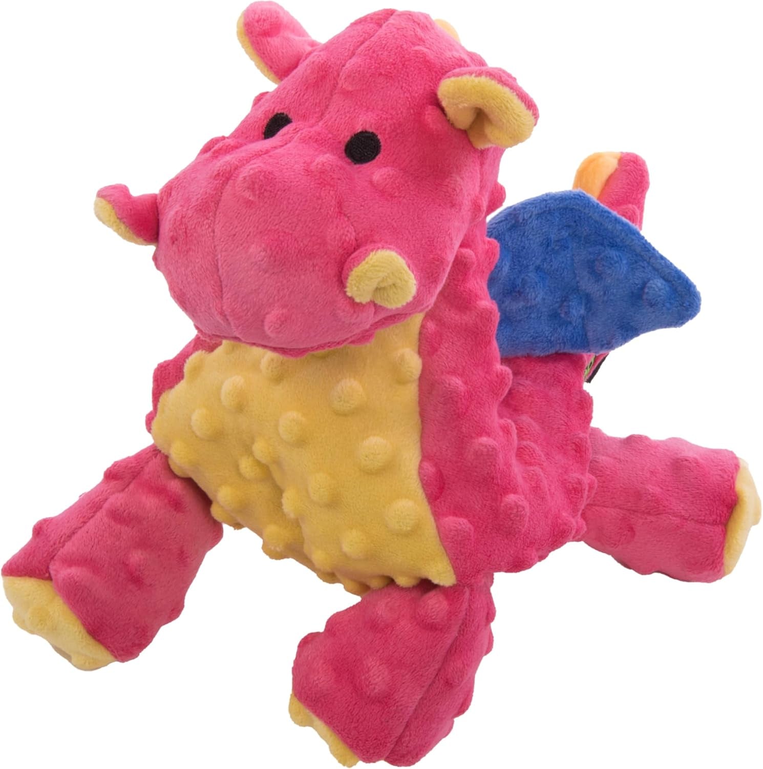 godog-bubble-plush-dragons-squeaky-dog-toy-chew-guard-technology-coral-large