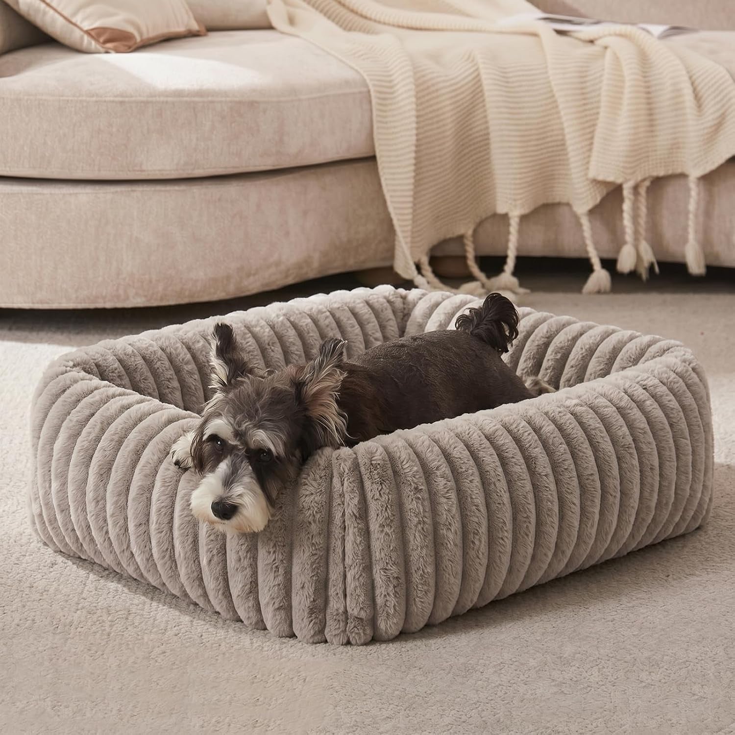 furtime-dog-bed-for-small-dogs-cat-beds-for-indoor-cats-washable-orthopedic-rectangle-soft-calming-puppy-bed-with-removable-cover-durable-pet-cuddler-with-anti-slip-bottom-grey-s-20x19x6