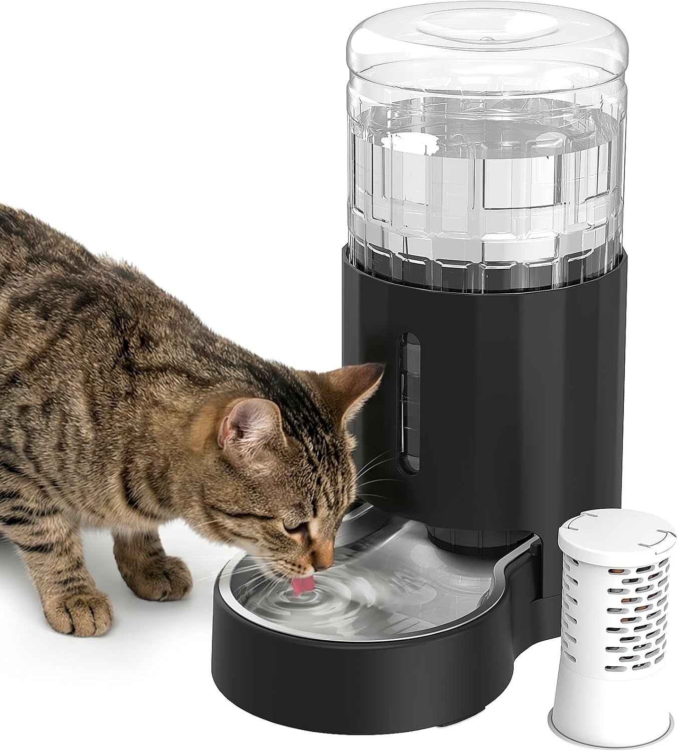 junspow-cat-water-dispenser-and-stainless-steel-bowl-automatic-gravity-water-dispenser-for-cats-or-small-medium-size-dogs-large-capacity-easy-to-clean-and-safe-for-pets